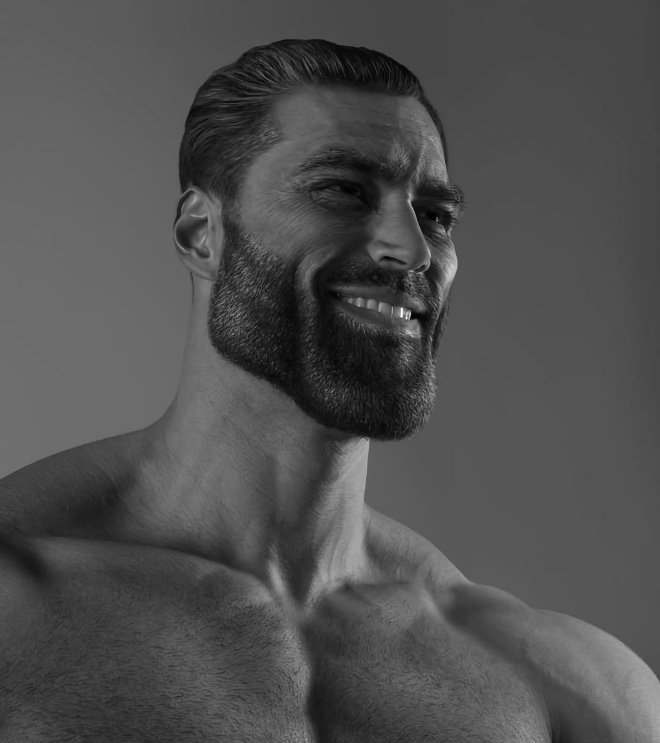 Gigachad transformation example